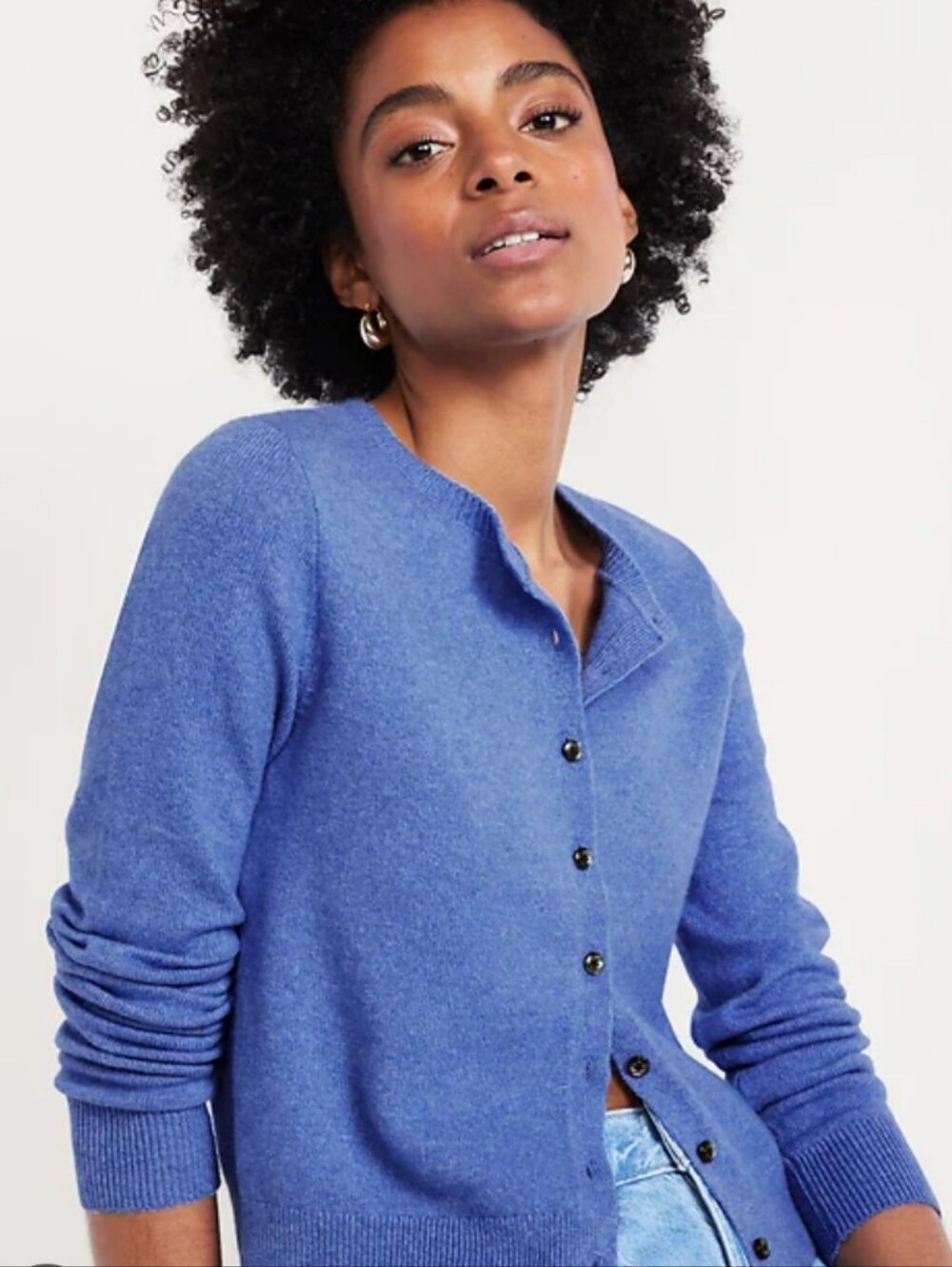 Old Navy Crewneck Cardigan Royal Blue Size Large